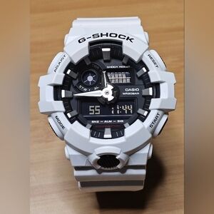 G-Shock GA700 Watch Digital Analog White And Black